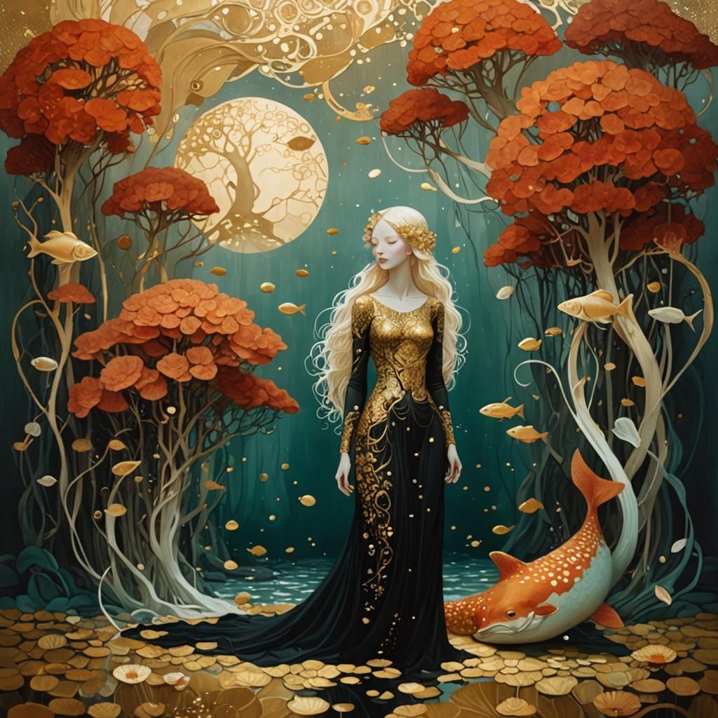 Ethereal Selkie Mermaid in Underwater Kingdom