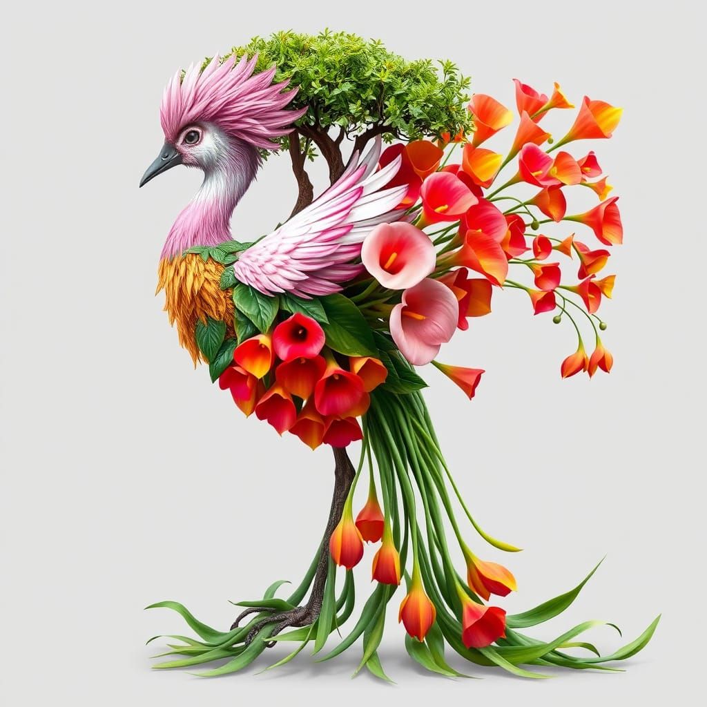 A fantastical bird-like creature