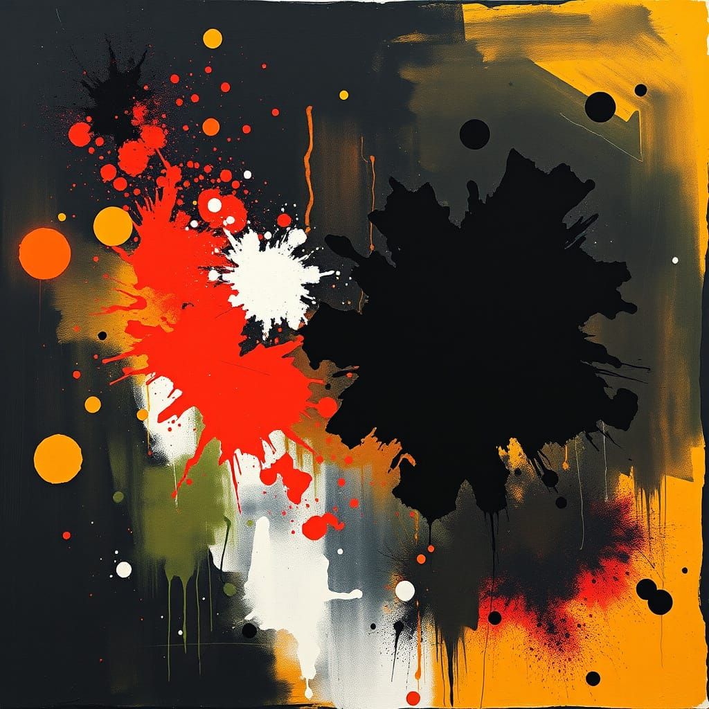 Abstract Expressionist Pigment Powders in Meditative Hues