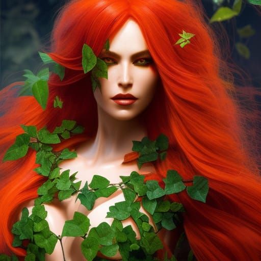 Poison Ivy Entwined: Baroque Brutalist Digital Art