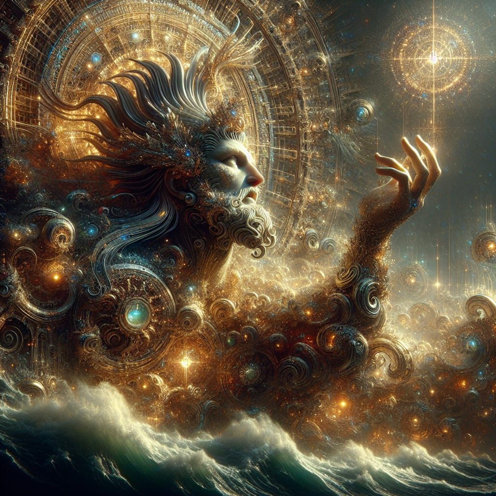 Dagon: Phoenician Mermaid God in Digital Matte Painting