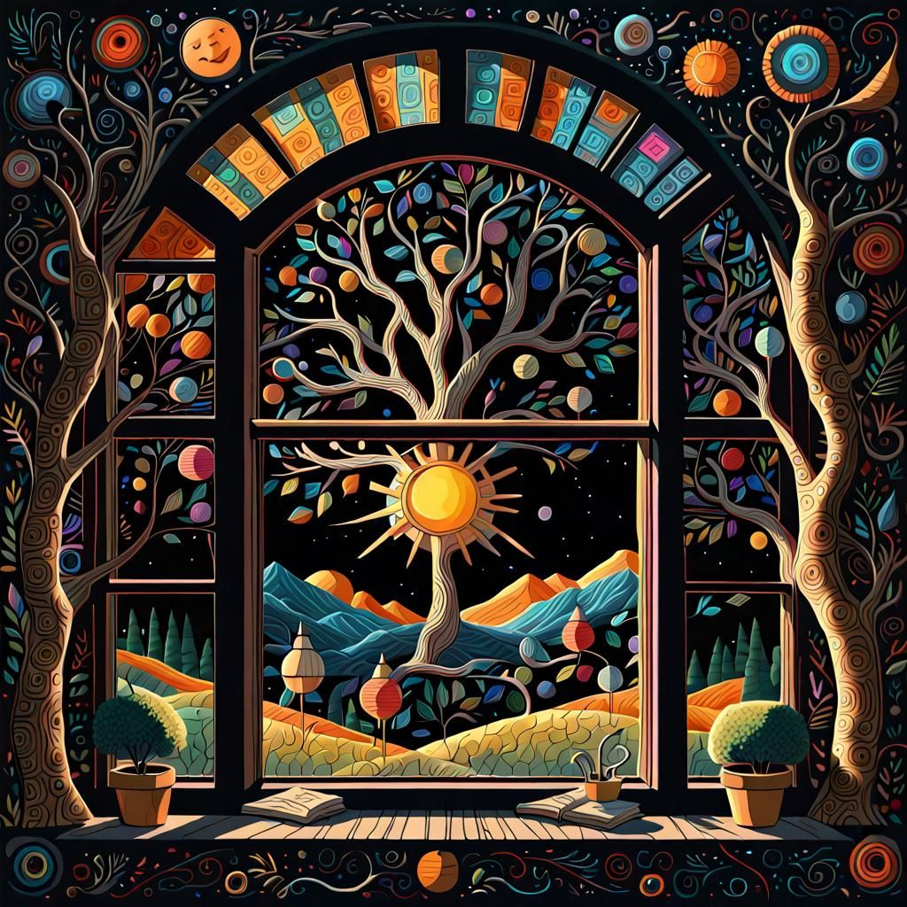Cosmic Folk Art: Windows Painted with Sunlight