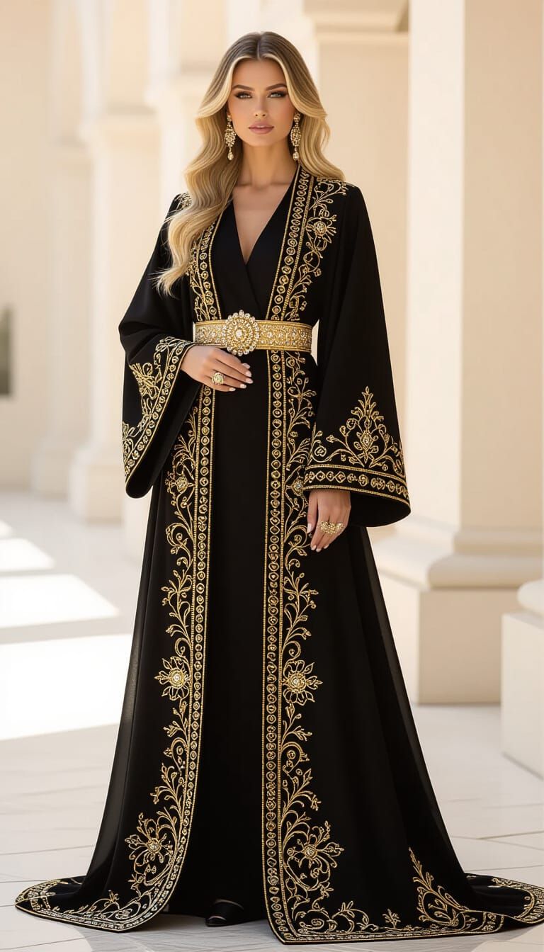 Royal Abaya Fashion: Confident Businesswoman Portrait