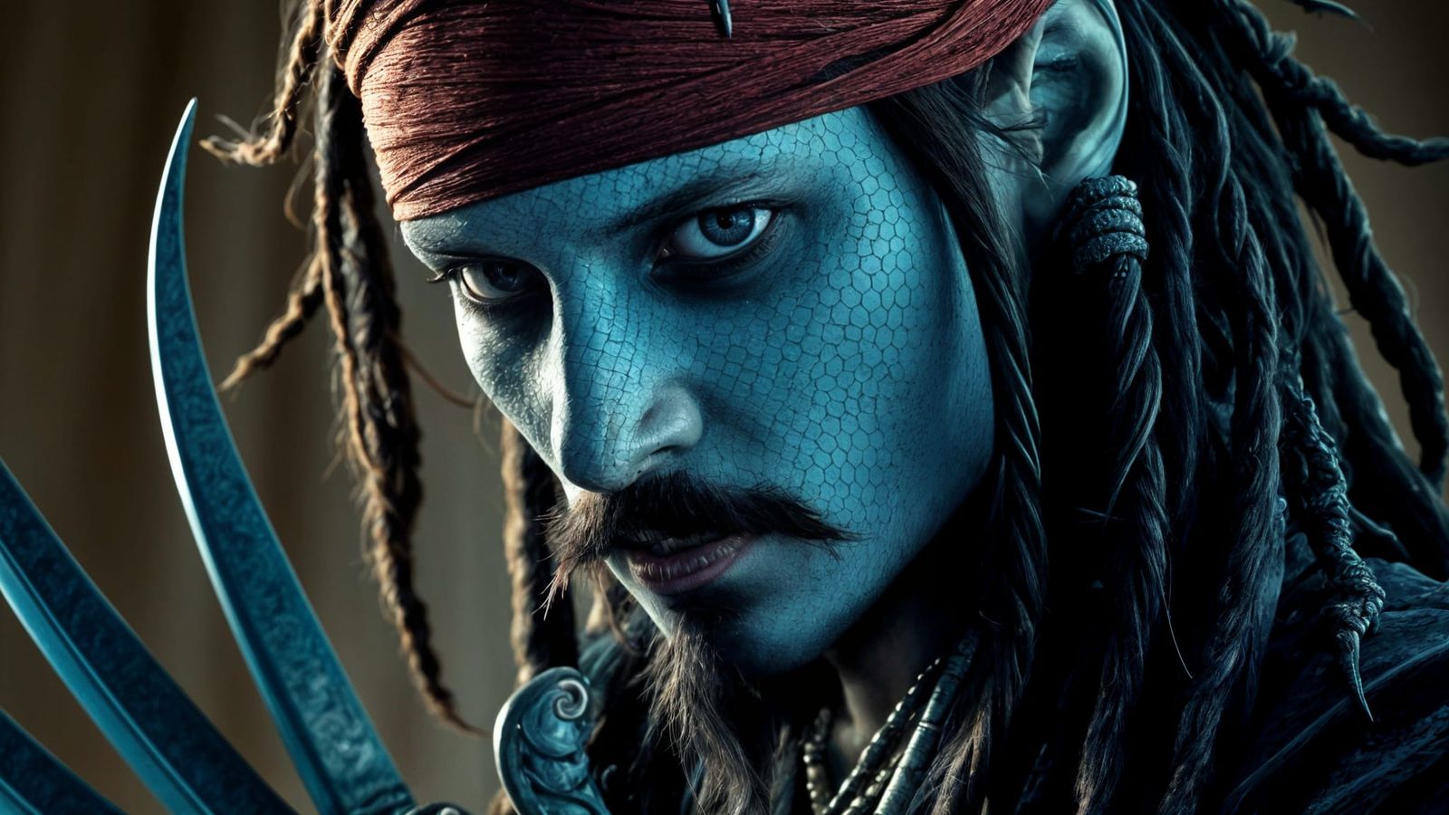 Lizard Johnny Depp as Pirate Scissorhand Hybrid