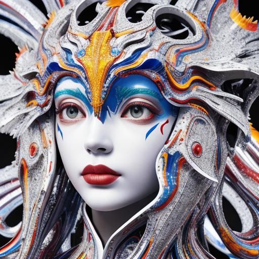 Psychedelic Wineglass: 3D Rendered Glamour in 8K