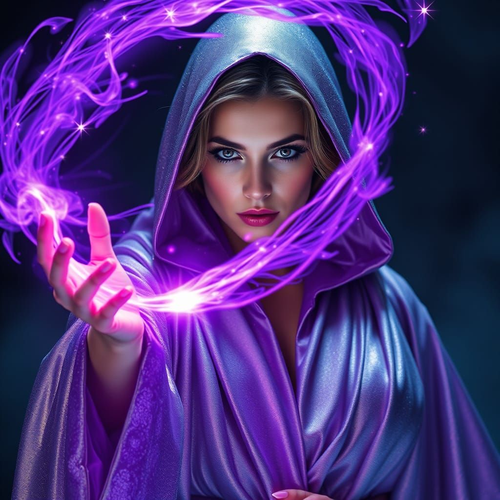 Sorceress Bends Reality with Magic Spell