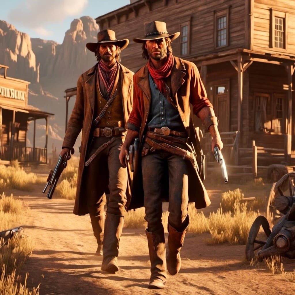 Wild West Outlaw Gangs in Red Dead Redemption Scene