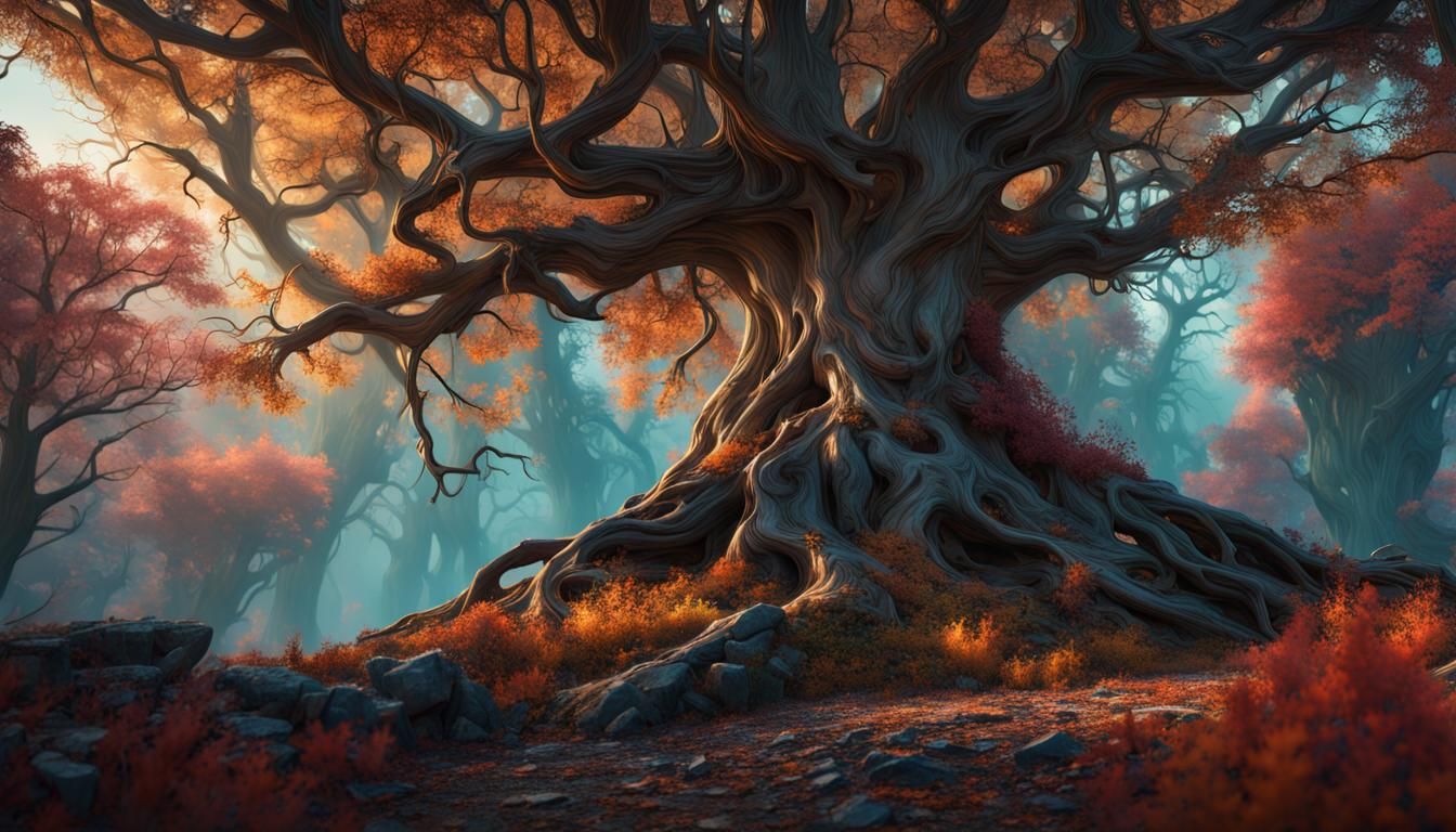 Fantastical Trees in Deep Color, Unreal Engine