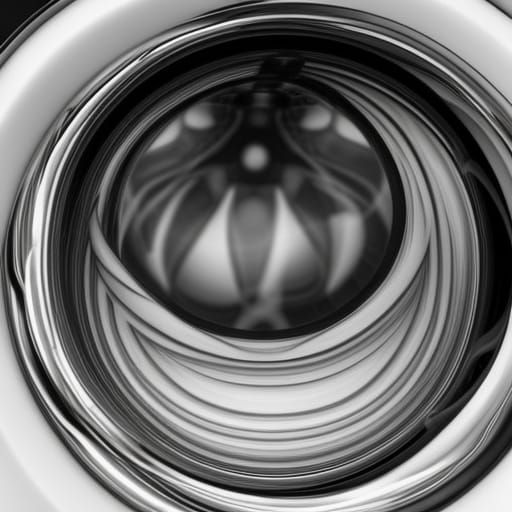 Monochrome Spiral Inside Washing Machine