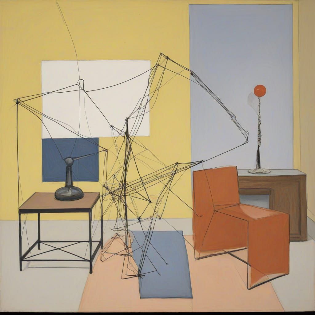 Wire Sculpture Interior in Style Mashup