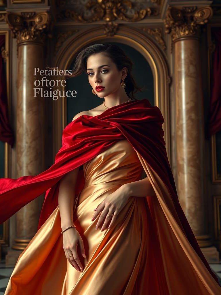 Opulent High Fashion Portrait in Baroque Palace