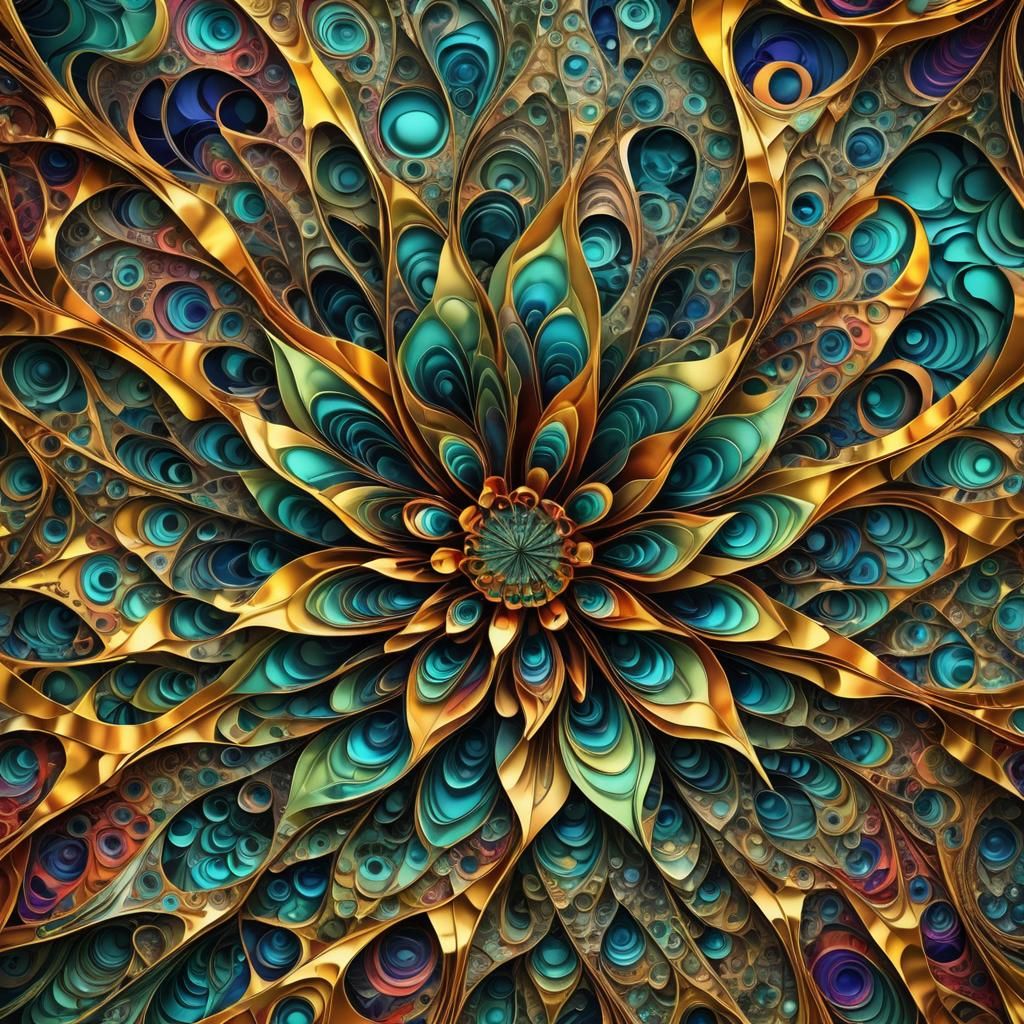 Fractal Macro: Digital Abstract Art in Vibrant Colors