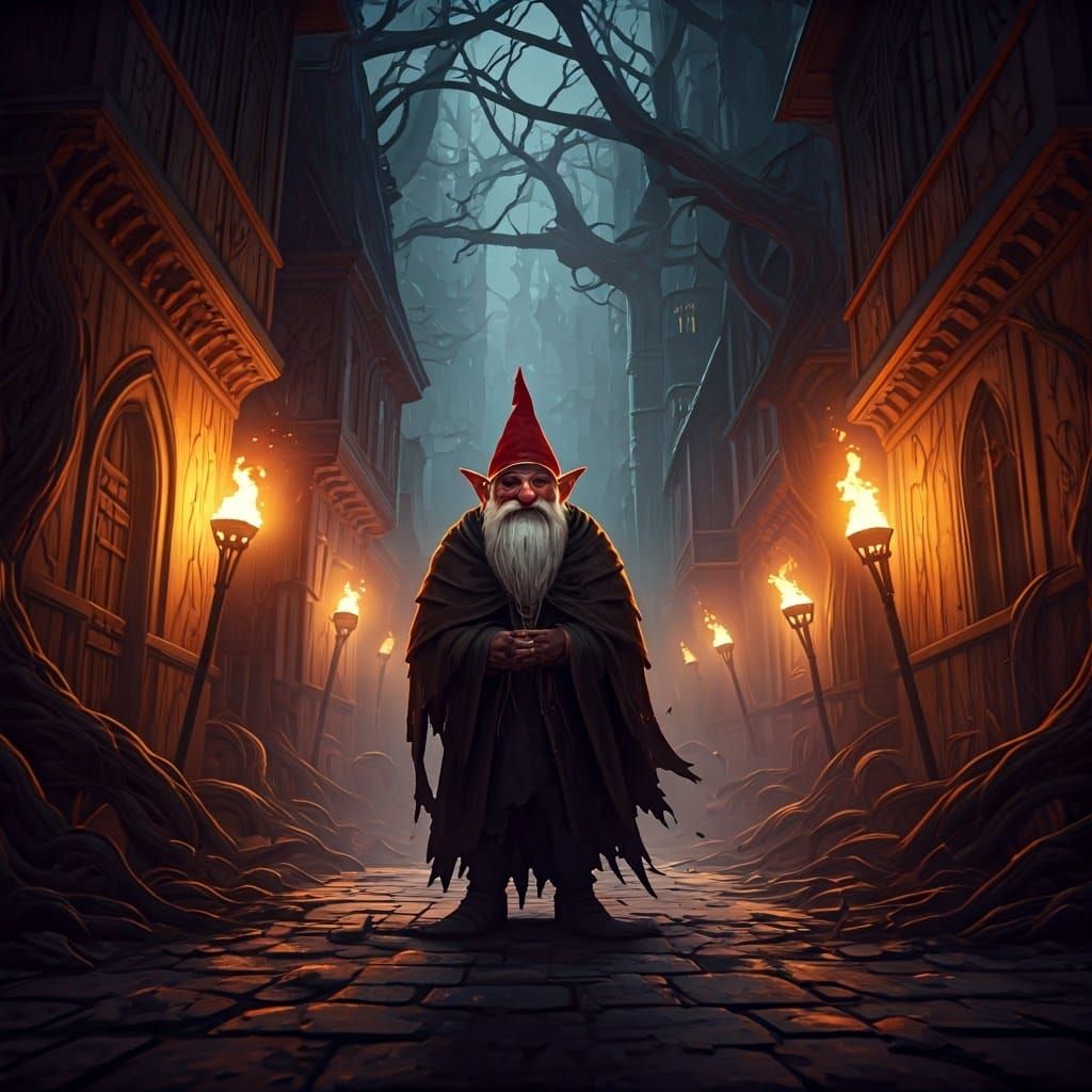 Gnarled Gnome Commands Forsaken Town Square