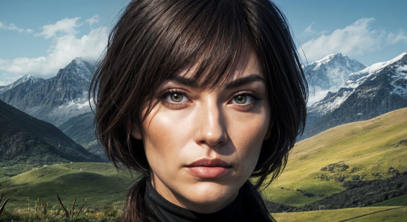 Surreal Face Landscape Art: AI Generated