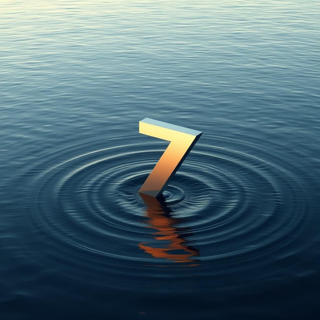 Letter Z Rises from Ocean in Futuristic Style