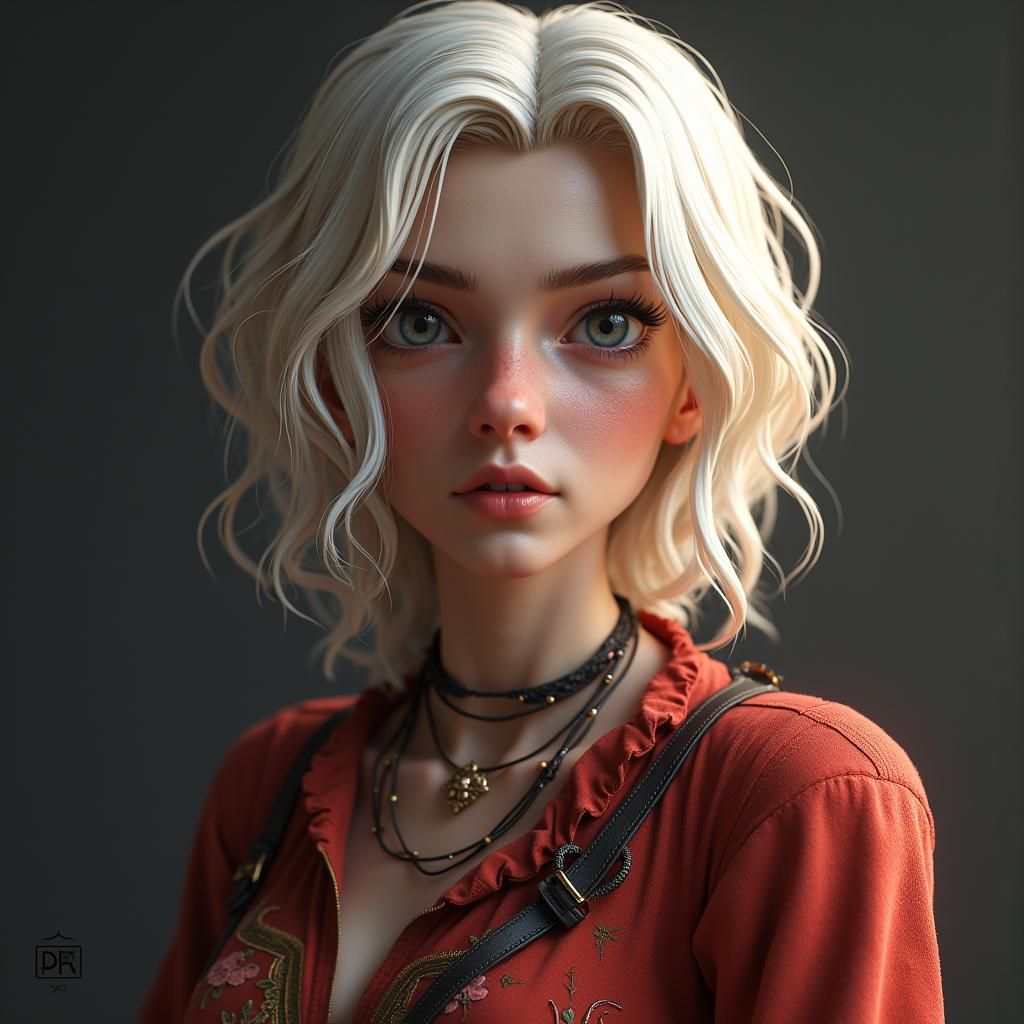 Fantasy Man with Glowing Markings in Artstation Style