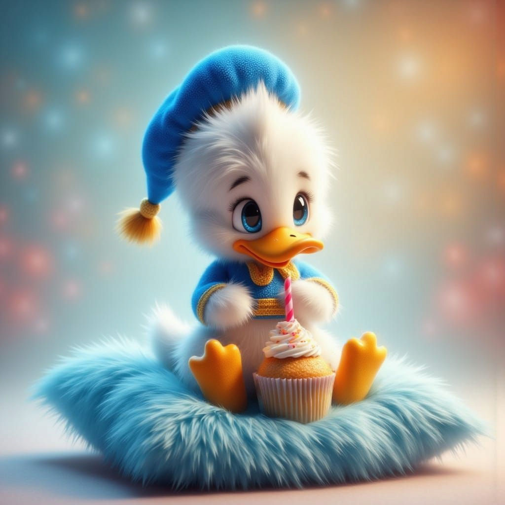 Baby Donald Duck's Birthday: 3D Digital Art
