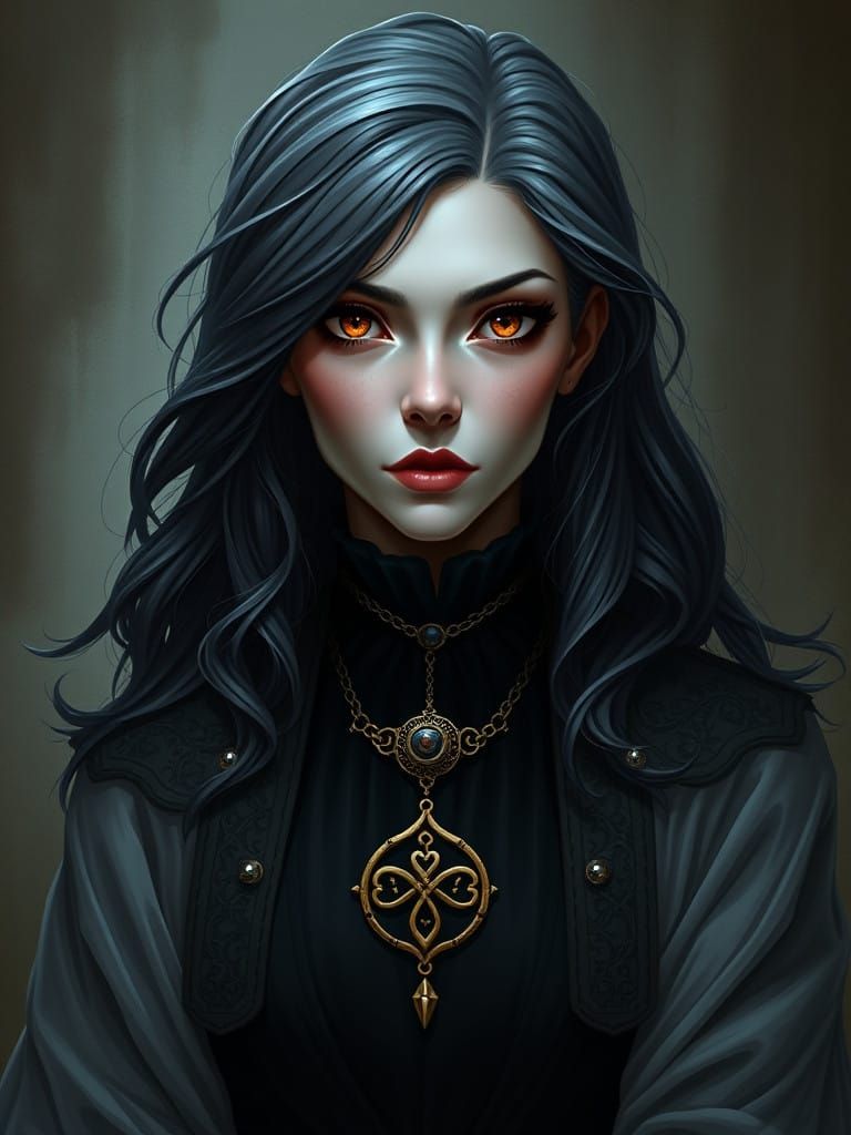 Mysterious Archeology Professor in Gothic Academic Attire