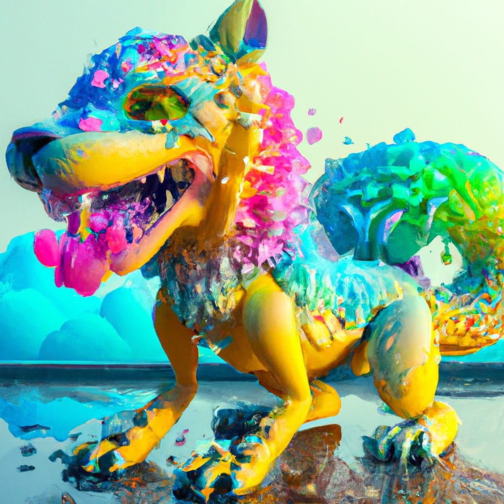 Jade and Melon Dragon in Cosmic Style