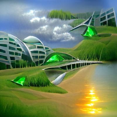 Solarpunk Green City: A Futuristic Landscape