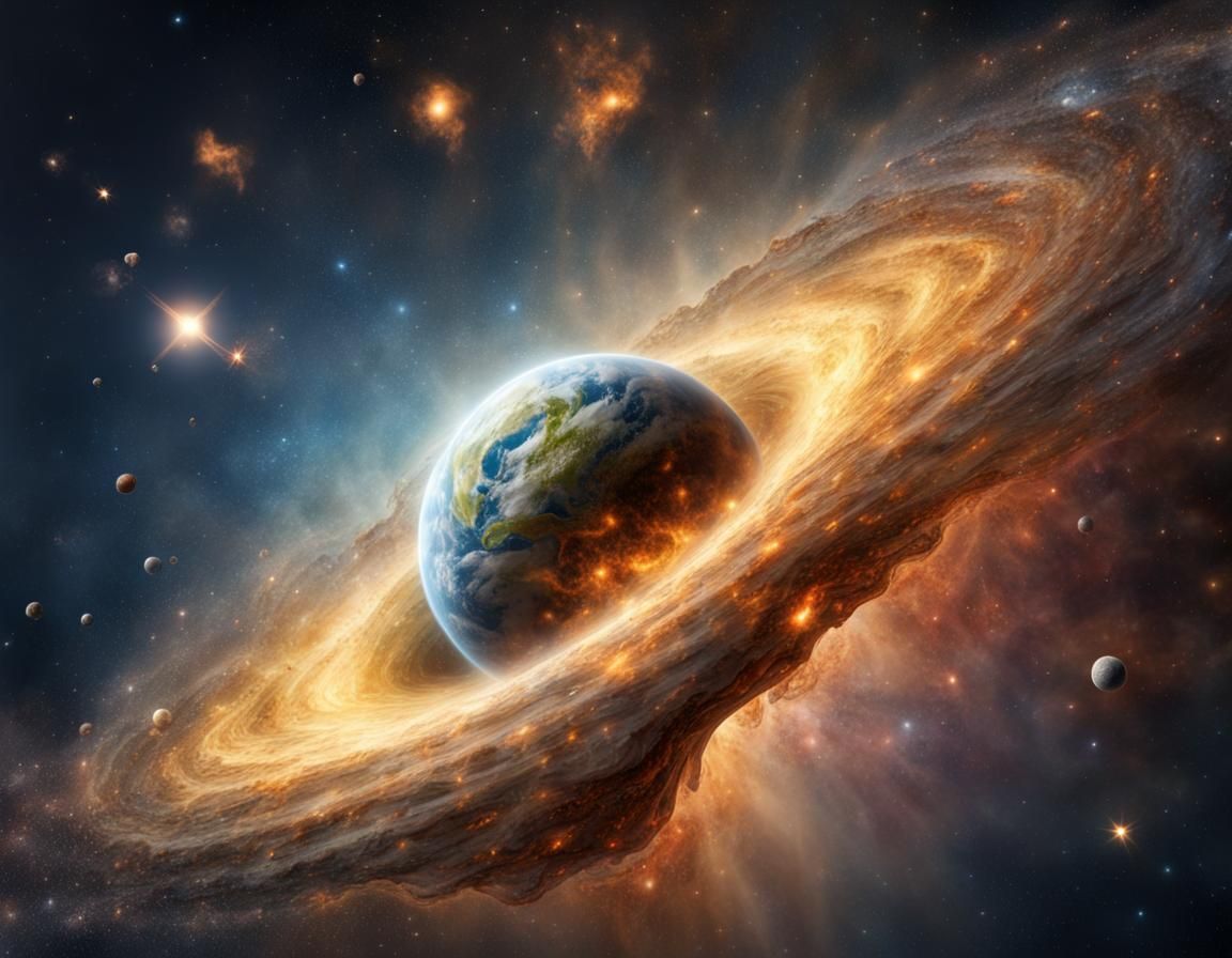 Realistic Illustration of the Universe Formation