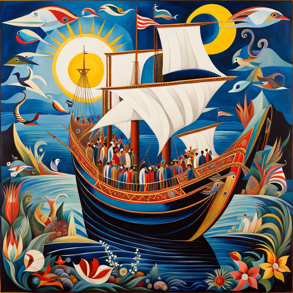 Futurist Ship of Fools: Joseph Stella Style
