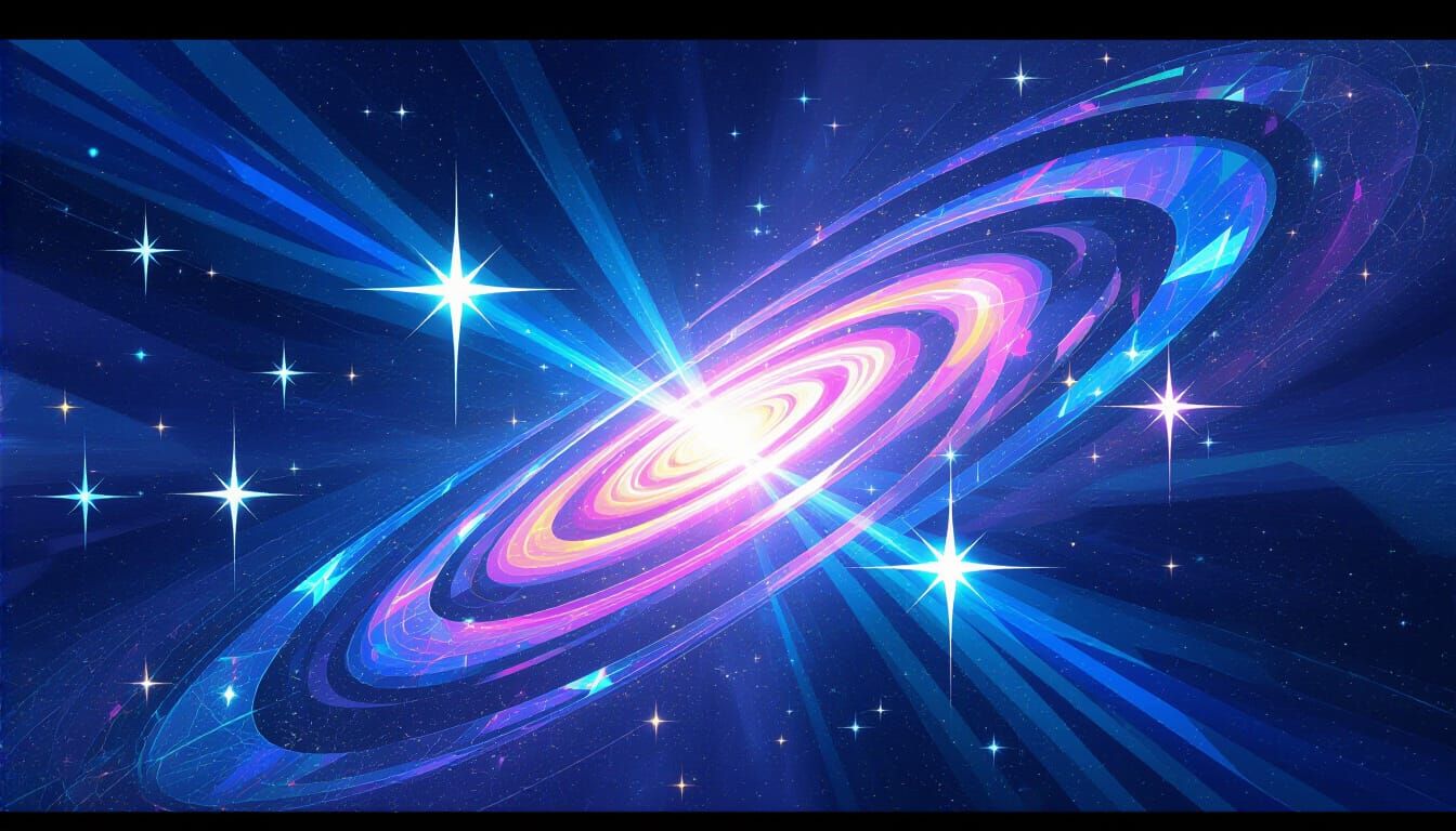 Iridescent Stars Swirling in Multidimensional Space