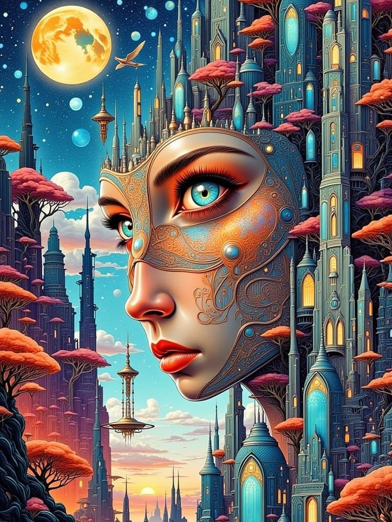 <lora:Alienesque Flux:1.0>  Double exposure artwork inspired...