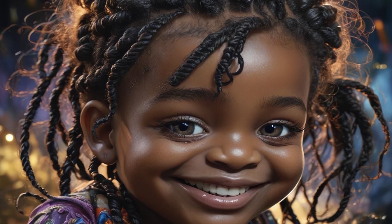 Black Baby Girl Laughing: Tim Burton and Josephine Wall Styl...