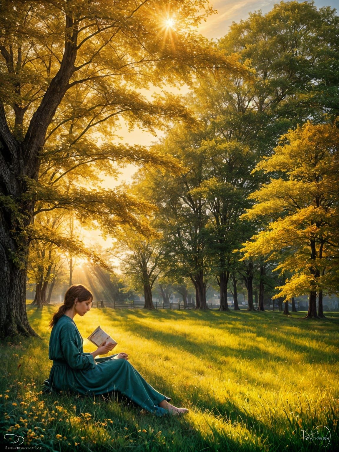 Golden Hour Reverie: Ethereal Sunset Glow