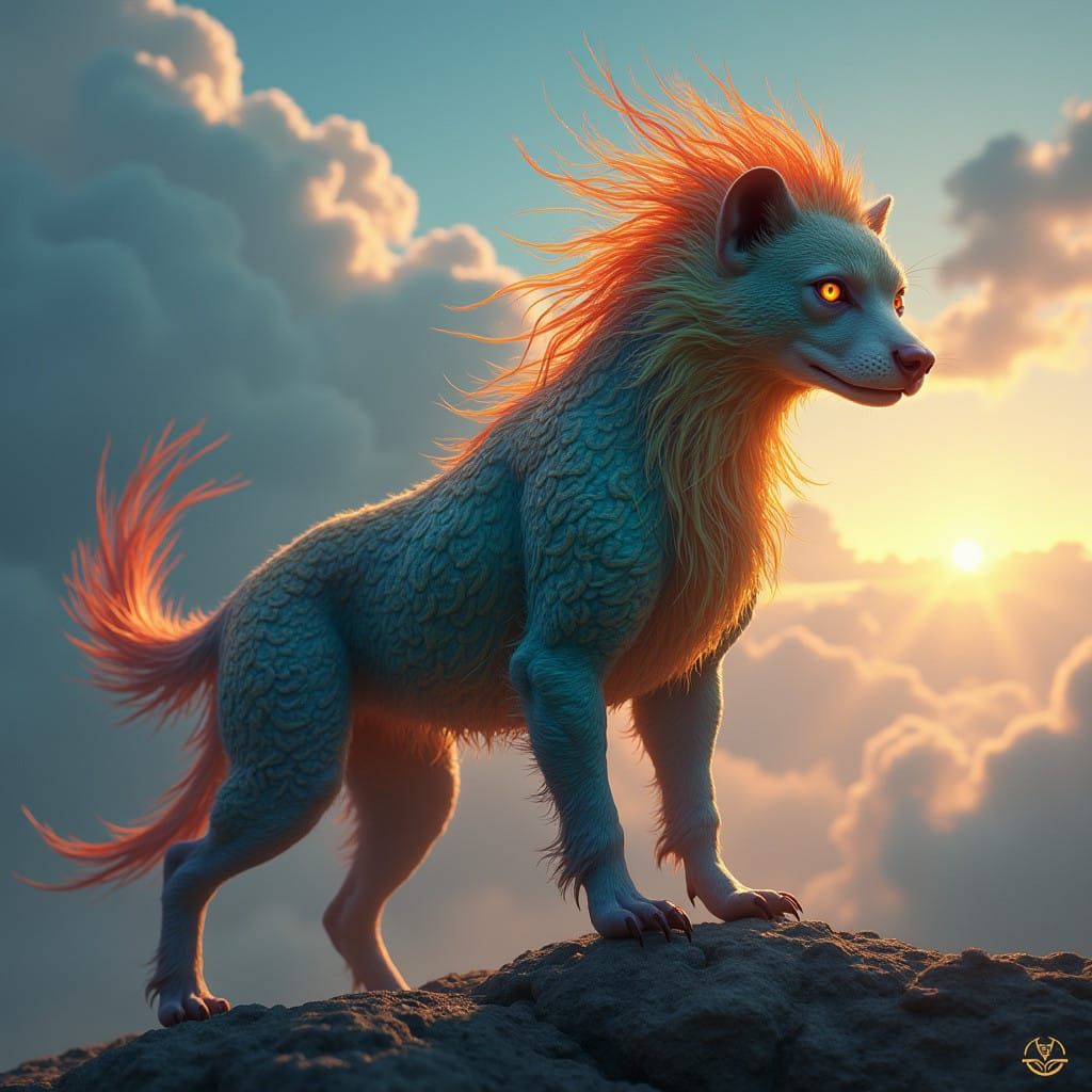 Mythic Quadruped: Iridescent Beast of Legend