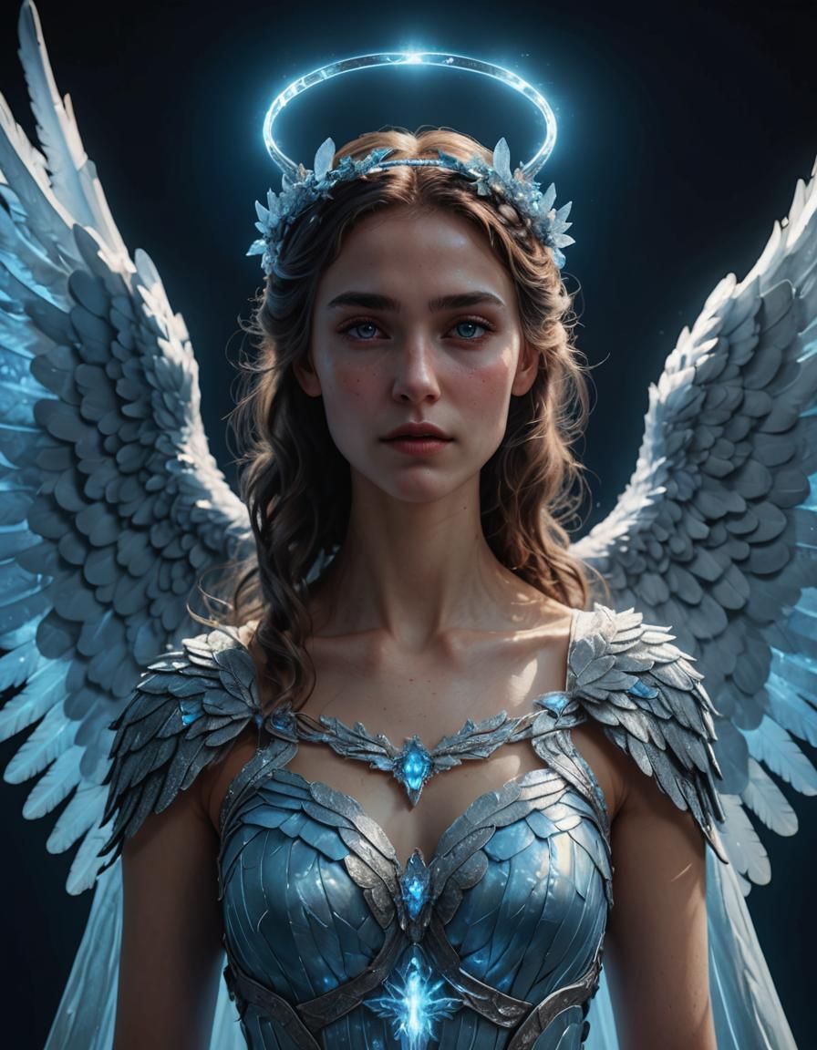 Angelic Woman with Demonic Wings in Digital Art