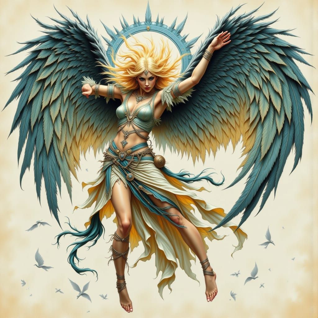 Graceful Angel Dancer in Ethereal Motion