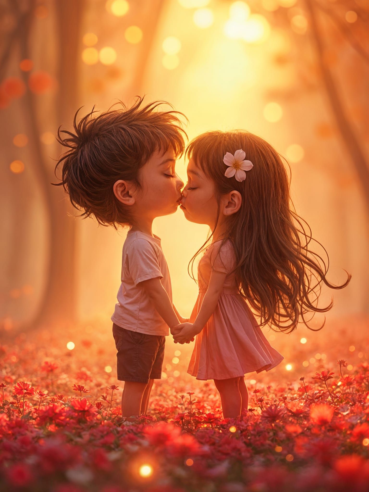 Innocent Love Moment Captured in Soft Focus