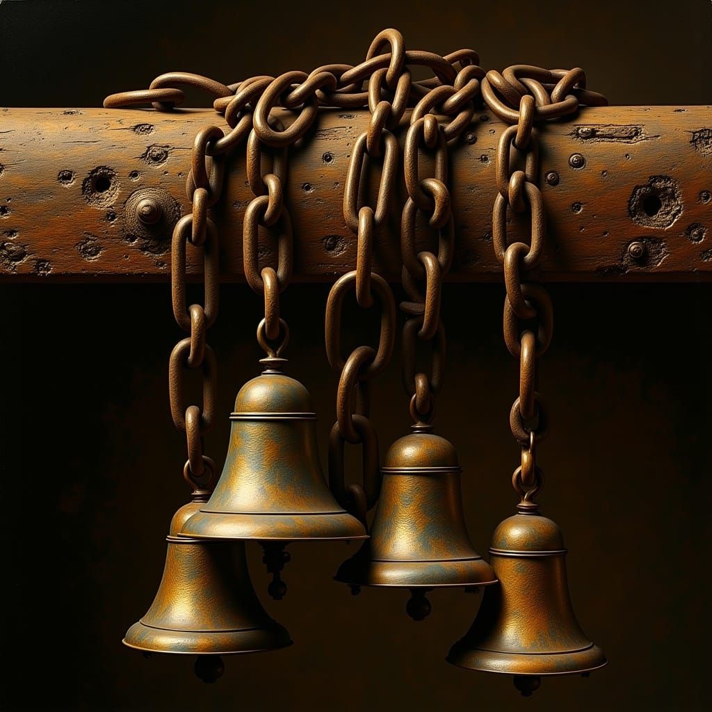 Rusted Chain and Bells in Dutch Master Style