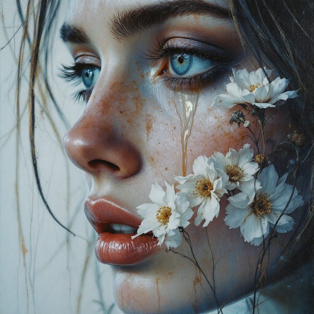 Watering the flowers