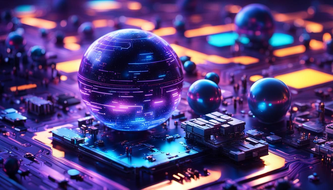 Scenes of Futuristic Wastes: Planets of Electronic Debris in...