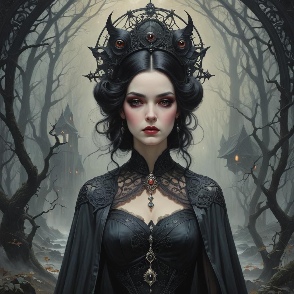 Grimdark Portrait in Dark Fantasy Style