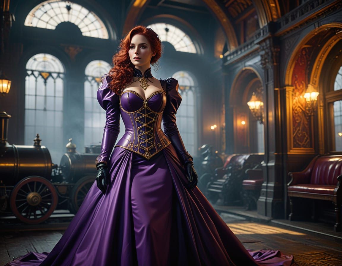 A woman stands confidently, adorned in an exquisite black la...