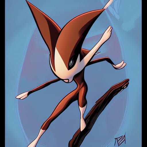 Victini in Comic Book Art Style