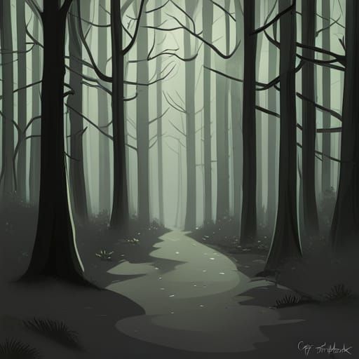 Sinister Spooky Forest Art