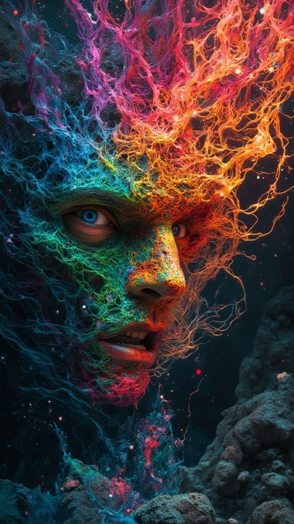 Mindscape of Emotions: Faces Emerging from Contemplation