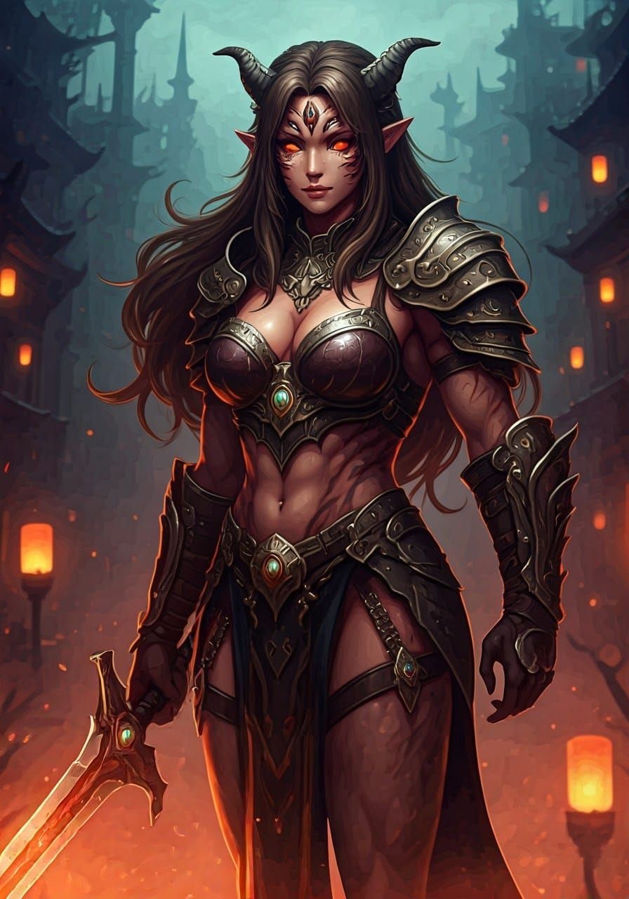Ethereal Warrior in Fantasy Armor