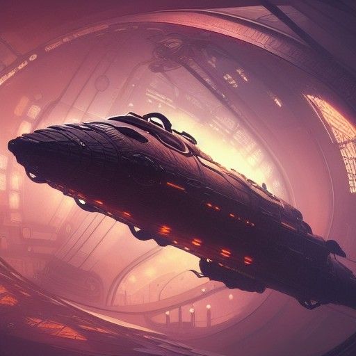 Steampunk Spaceship Concept Art in 8k Resolution