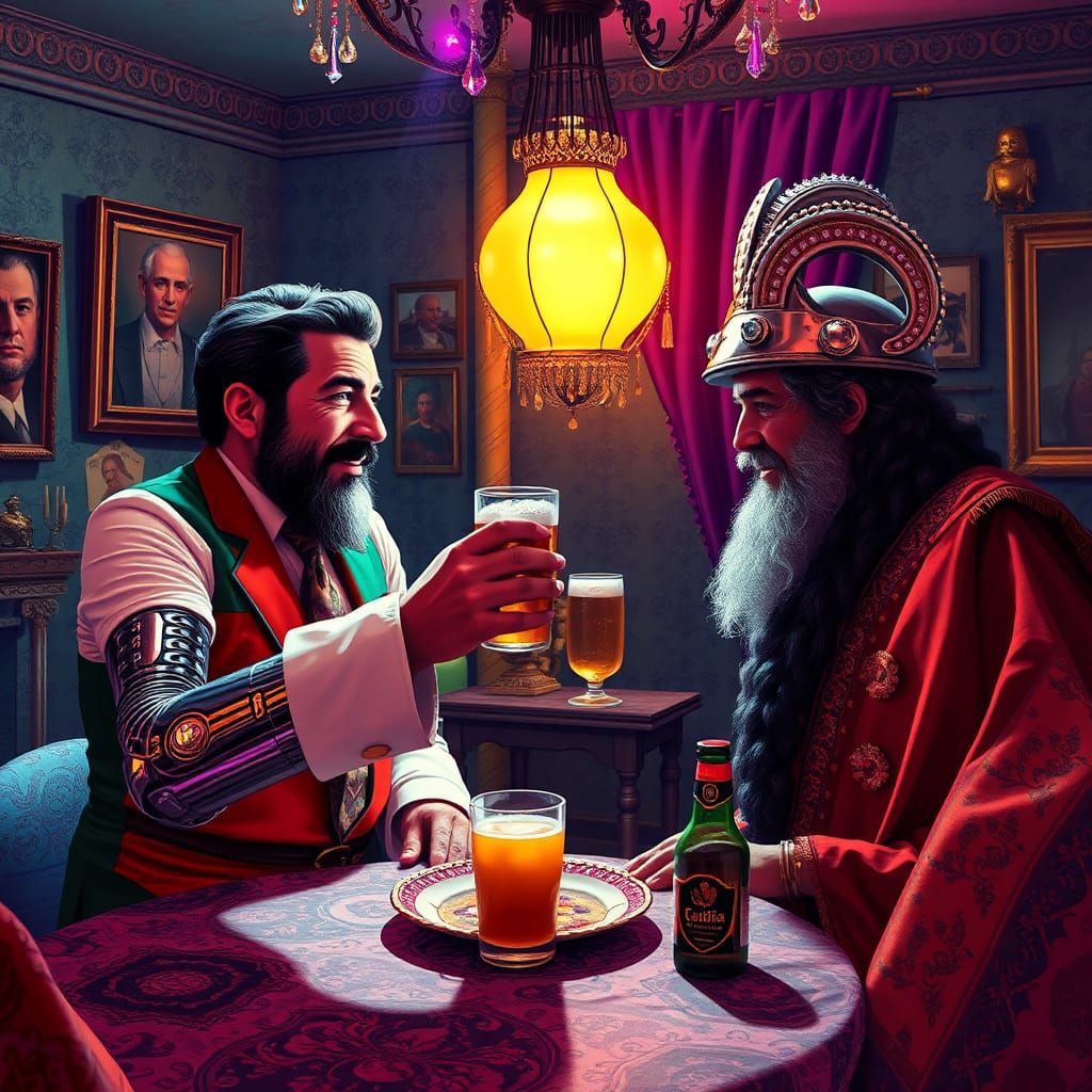 Obregon and Garibaldi at Quinceañera in Retro Style