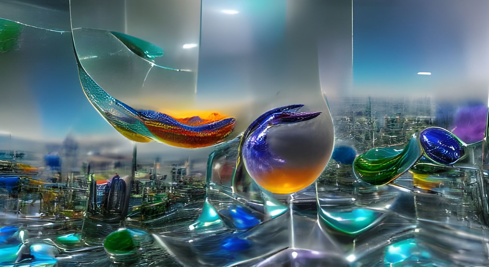 Surreal Glass World AI Creation
