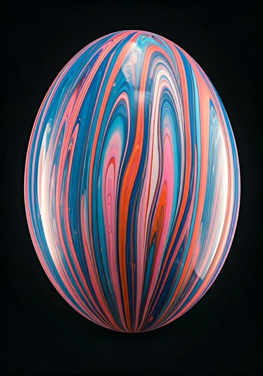 Invisible Easter Egg Revealed by Vibrant Paint Pour