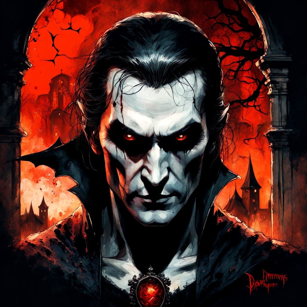 Gothic Vampire Lair Illuminated by Ethereal Backlight