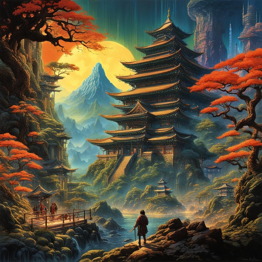 Fantastical 1970s Movie Poster Style Image