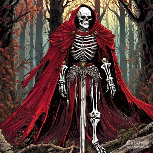 Spooky Scary Skeleton Illustration